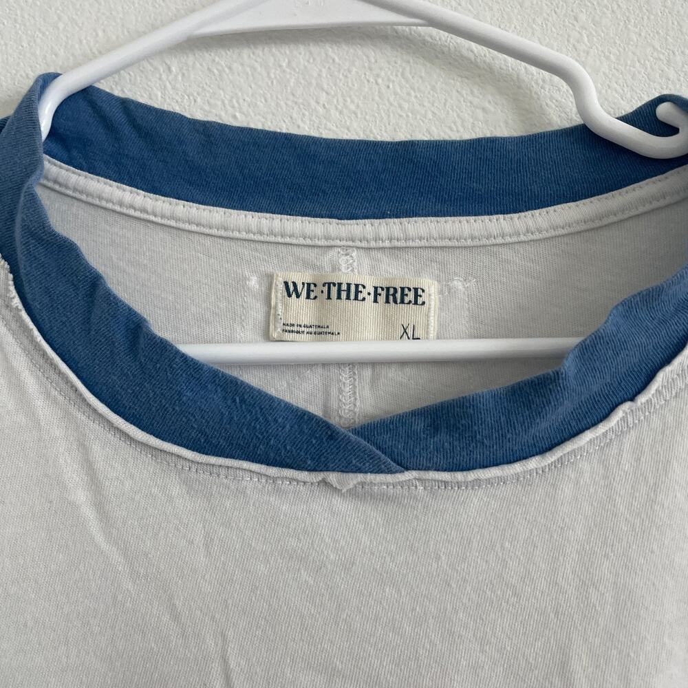 We The Free Avery Tee White/Blue XL Oversized - Picture 2 of 6